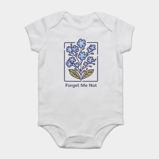 Forget Me Not Flower Baby Bodysuit
